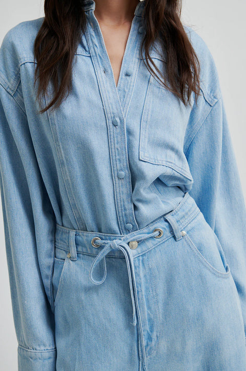 Second Female Irvin Denim Shirt | Light Blue
