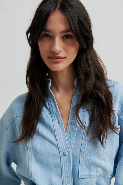 Second Female Irvin Denim Shirt | Light Blue