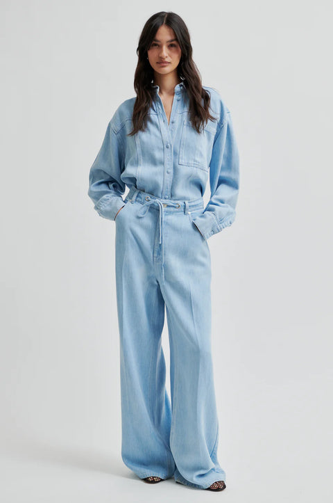 Second Female Irvin Denim Shirt | Light Blue