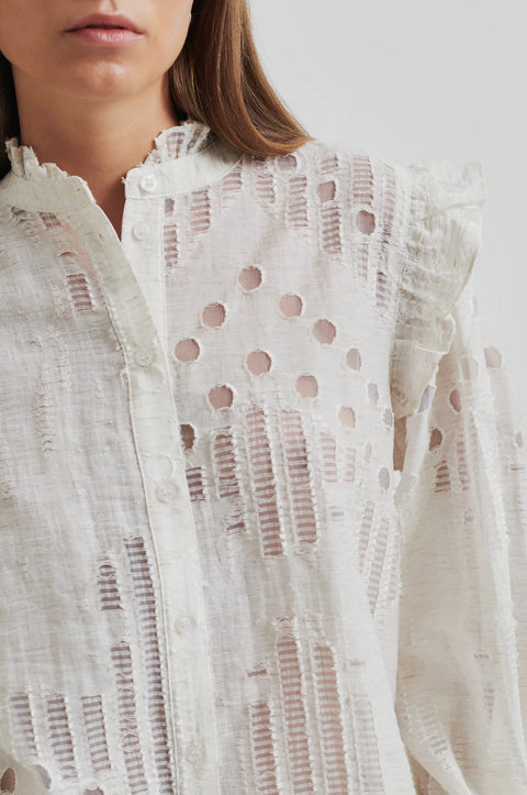 Second Female Nete Frill Shirt | Coconut Milk
