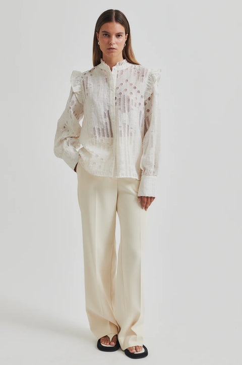 Second Female Nete Frill Shirt | Coconut Milk