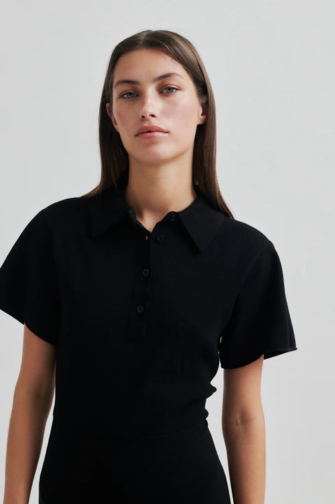 Second Female Stinna Knit SS Dress | Black