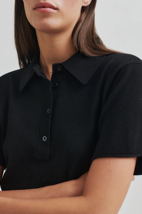 Second Female Stinna Knit SS Dress | Black