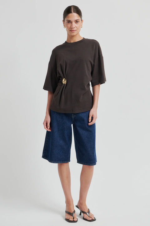 Second Female Enora Brooch Tee | Chocolate Torte