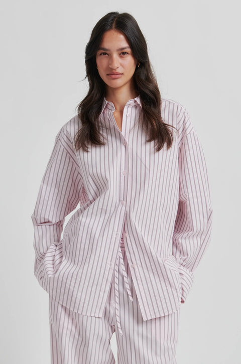 Second Female Second Female Vari Shirt in Pale Lilac: featuring cotton, oversized, relaxed