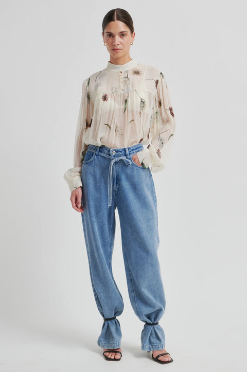 Second Female Second Female Florala Blouse in Summer Sand: featuring relaxed
