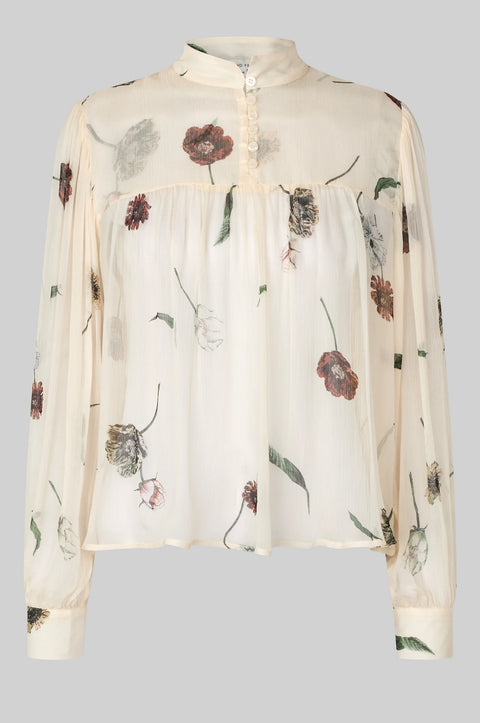 Second Female Second Female Florala Blouse in Summer Sand: featuring relaxed