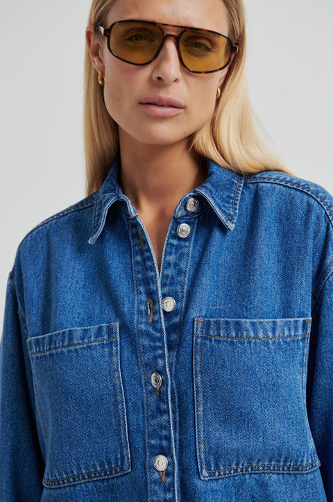 Second Female Irvina Denim Shirt | Blue