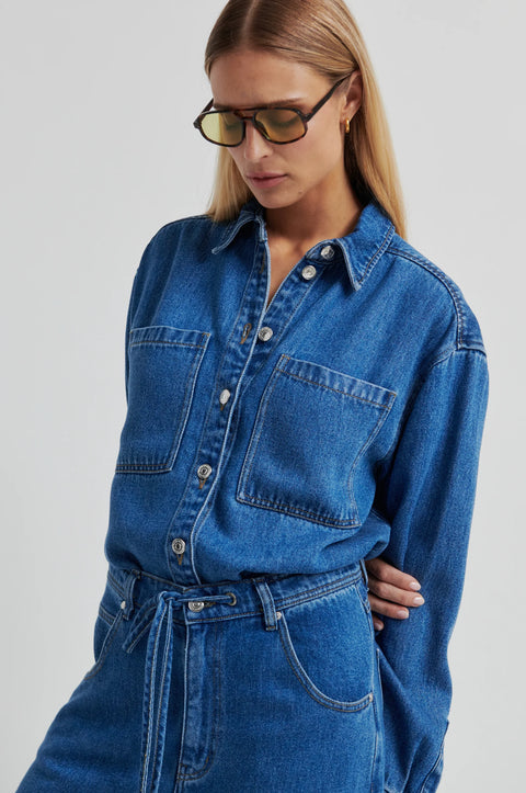 Second Female Irvina Denim Shirt | Blue