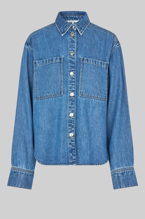 Second Female Irvina Denim Shirt | Blue