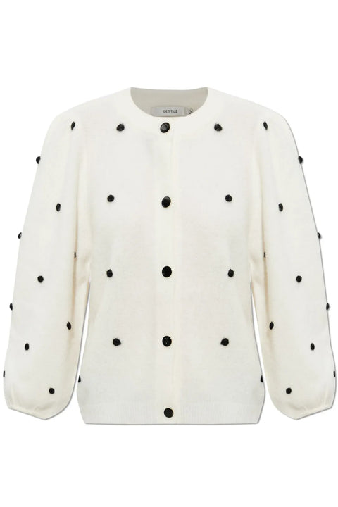 Gestuz Alpha Dot Cardigan | Ivory