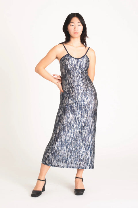 KSLAM Naomi Dress | Silver Blue