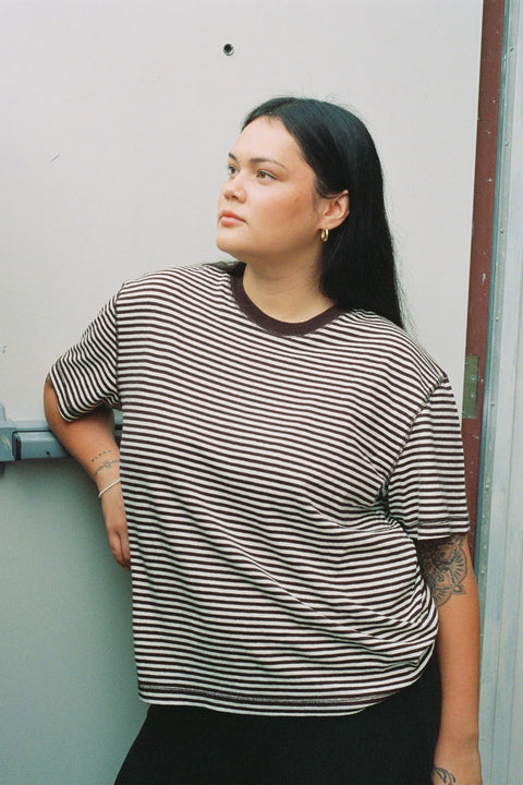 Merge Hemp Rover Tee | Choco Stripes