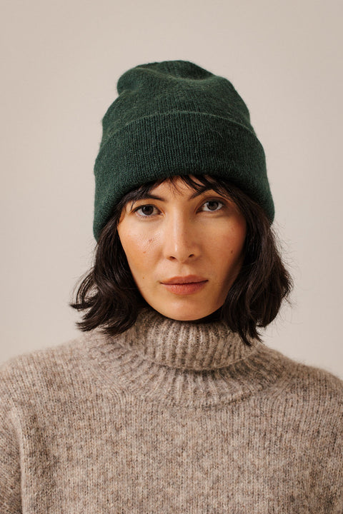 Bare Knitwear Baby Alpaca Andes Beanie - 100% Baby Alpaca Hand-Loomed Beanie with Seamless Construction and Minimalist Design, Made in Peru