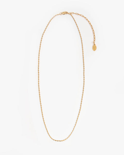 Clare V. Clare V Barrel Chain Necklace 18" in Gold Vermeil