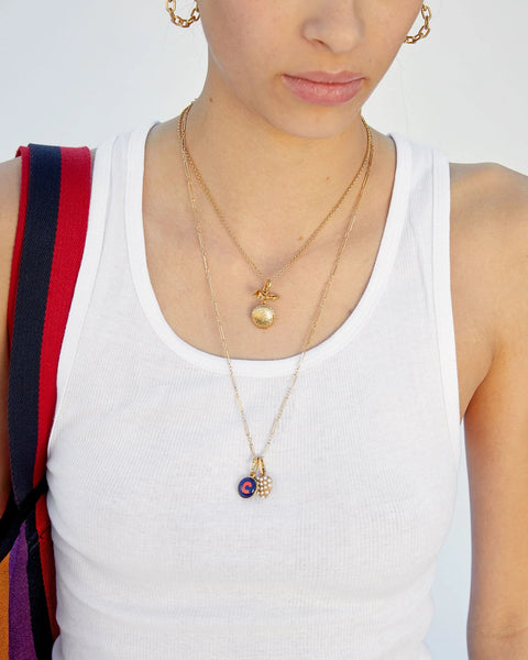 Clare V Paperclip Charm Chain 24" | Gold Vermeil