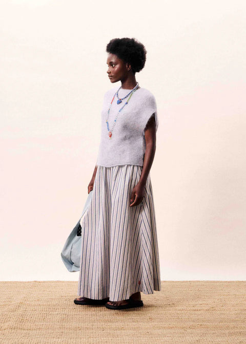 Frnch FRNCH Kailani Skirt in Bleu Jean: cotton maxi