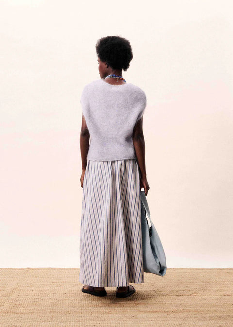 Frnch FRNCH Kailani Skirt in Bleu Jean: cotton maxi