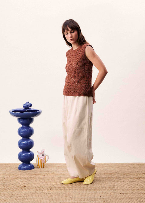 Frnch FRNCH Nila Top in Marron Glace: cotton