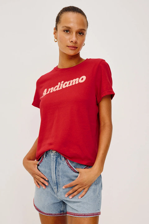 Rails Rails x Giadzy The Classic Crew in Andiamo Tomato: featuring cotton