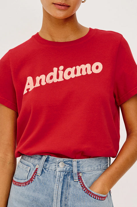 Rails Rails x Giadzy The Classic Crew in Andiamo Tomato: featuring cotton