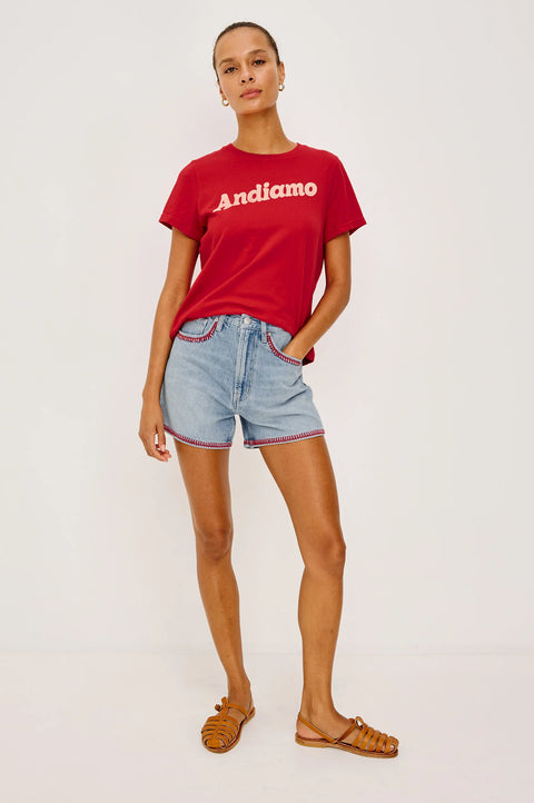 Rails Rails x Giadzy The Classic Crew in Andiamo Tomato: featuring cotton