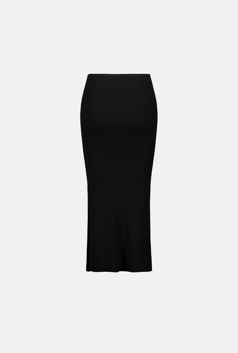 Saemdi Deconstructed Rib Skirt | Black
