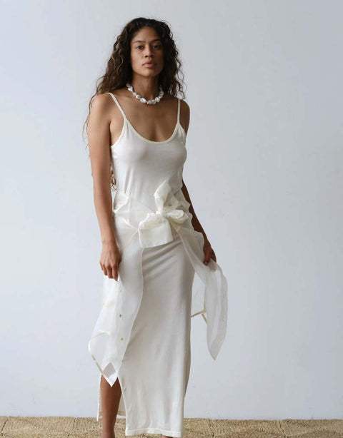 DONNI The Jersey Simple Dress | Crème