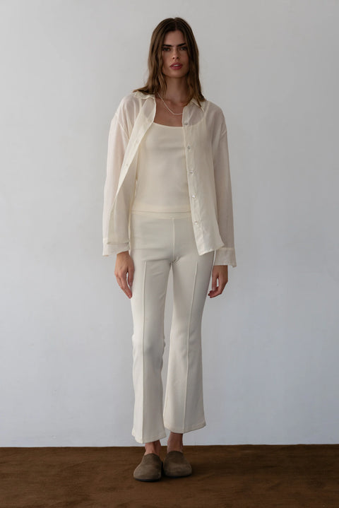 DONNI The Rib Kick Flare | Creme