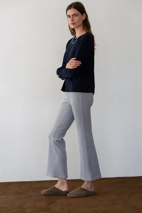 DONNI The Rib Kick Flare | Heather Grey