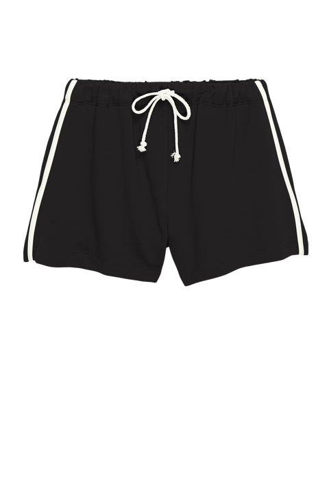DONNI The Eco Terry Stripe Short | Jet Black