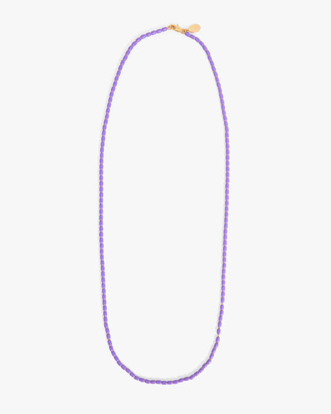 Clare V Enamel Barrel Chain Necklace 24" | Jacaranda
