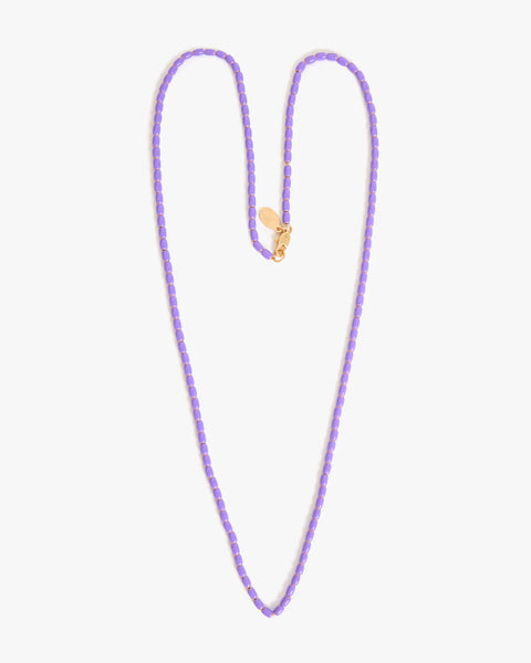 Clare V Enamel Barrel Chain Necklace 24" | Jacaranda