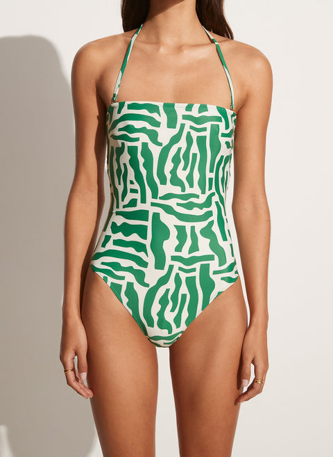Faithfull the Brand Aires One Piece Swimsuit | Tulli Print Green