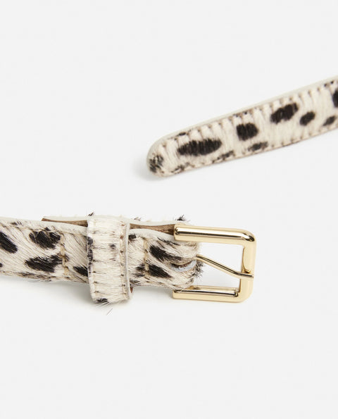 Flattered Barbara Belt | Hair-On Chocolate Dot