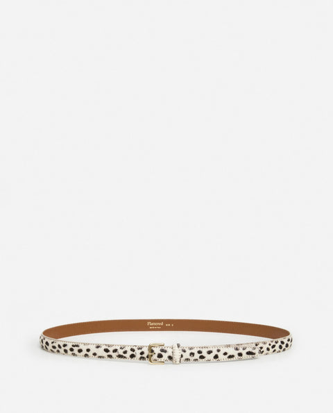Flattered Barbara Belt | Hair-On Chocolate Dot