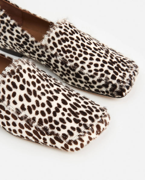Flattered Ellis Loafer | Hair-On Chocolate Dot