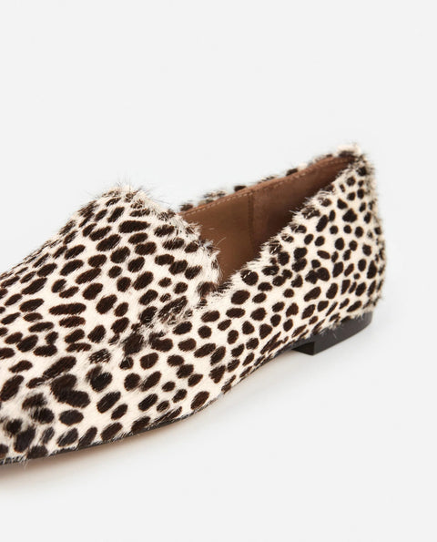 Flattered Ellis Loafer | Hair-On Chocolate Dot