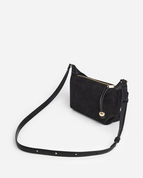 Flattered Ru Crossbody Bag | Black Suede