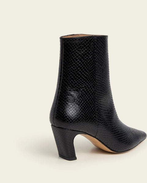 Flattered Xena Boot | Black Snake Embossed