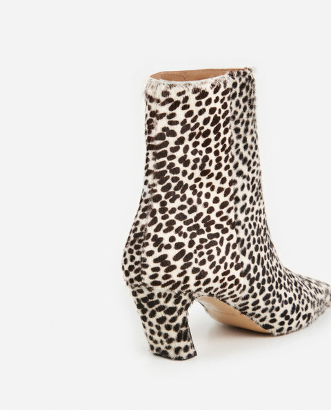 Flattered Xena Boot | Hair-On Chocolate Dot