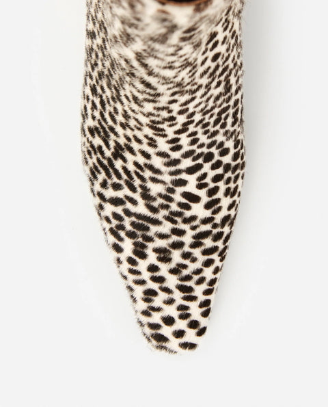 Flattered Xena Boot | Hair-On Chocolate Dot