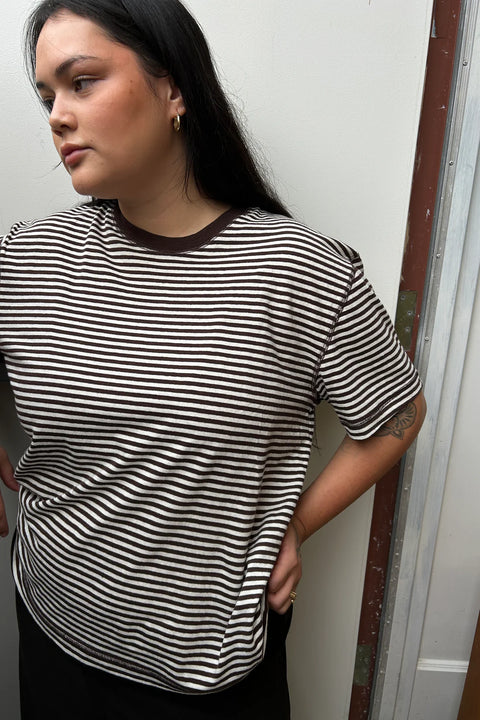 Merge Hemp Rover Tee | Choco Stripes