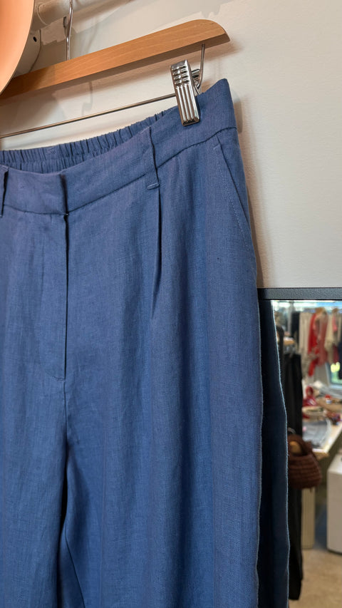 Notshy Paula Linen Trousers | Blue Jean