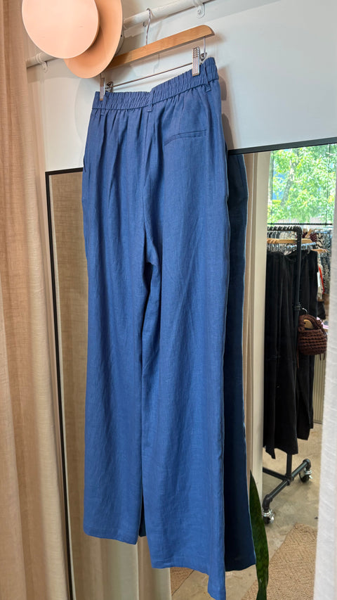 Notshy Paula Linen Trousers | Blue Jean