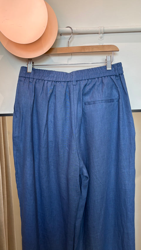 Notshy Paula Linen Trousers | Blue Jean