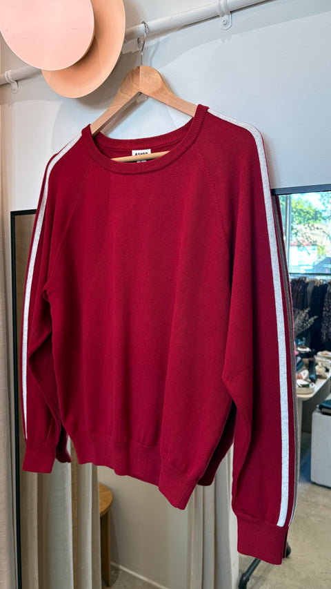Asher Livia Knitted Crew | Scarlet