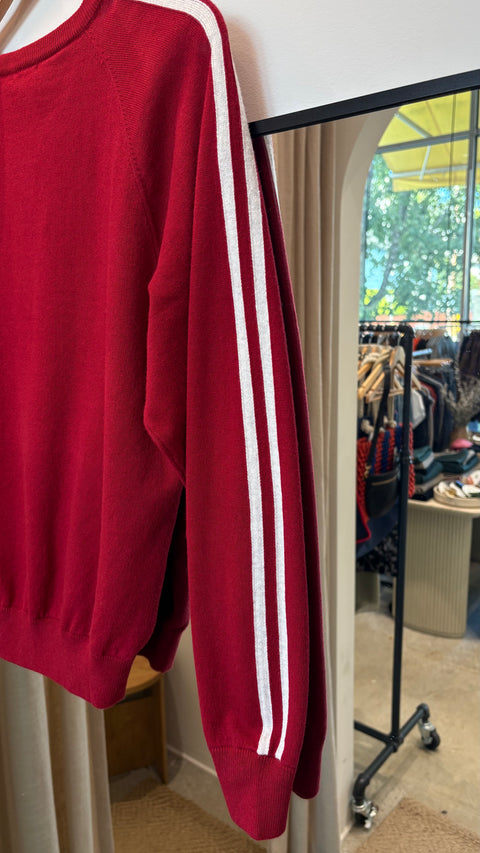 Asher Livia Knitted Crew | Scarlet