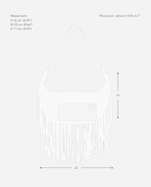Flattered Ivy Cross-Shoulder Suede Bag | Chocolate