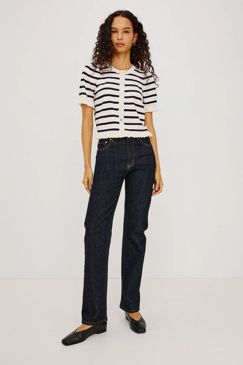 Rails Lora Top | Ivory Navy Stripe